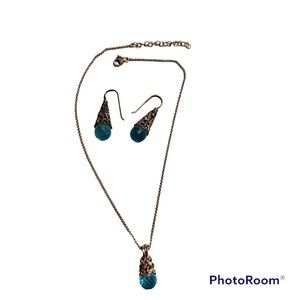 🔹R.H. MACY & CO: Women’s long necklace w/pendent & earrings w/pendent set🔹
